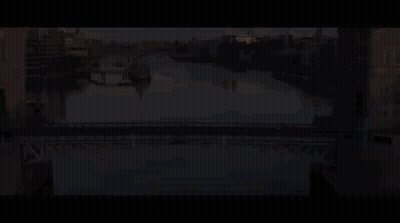 Bridge Over River In City GIF