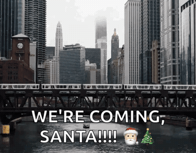 Bridge Over River We're Coming Santa GIF