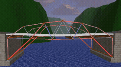 Bridge Over River With Mountains GIF