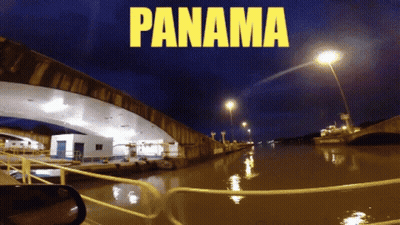 Bridge Over Water Saying Panama GIF