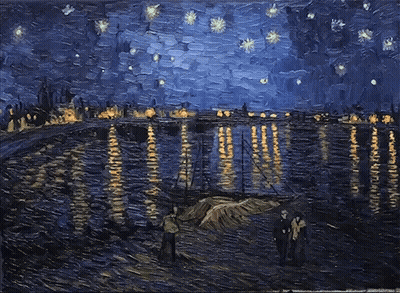 Bridge Under Starry Night Sky GIF
