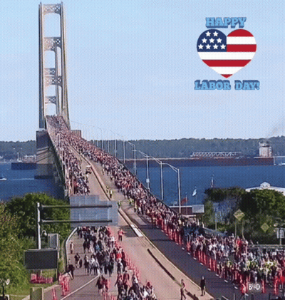 Bridge With Happy Labor Day GIF