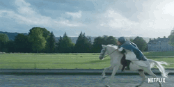 Bridgerton Netflix Series Daphne Riding Horse  GIF