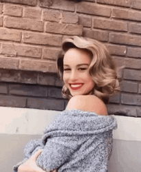 Brie Larson Actress Blonde Curly Hair GIF