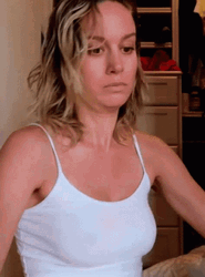 Brie Larson Annoyed Reaction GIF
