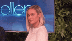Brie Larson Eyebrows Raise Ellen Show GIF