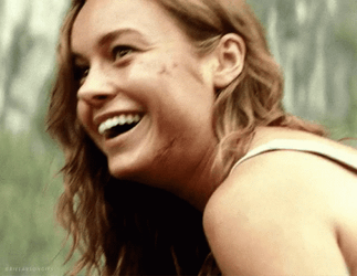 Brie Larson Laughing Out Loud GIF