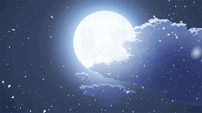 Bright Full Moon In Night Sky GIF