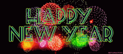 Bright Green New Year Text GIF