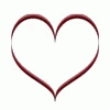 Brilliant Red Heart Border  GIF