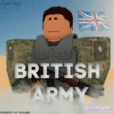 British Army Soldier With Flag GIF