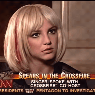 Britney Spears Appears On Cnn 'S Spears In The Crossfire GIF