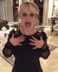 Britney Spears Explaining Pretends To Be Shocked