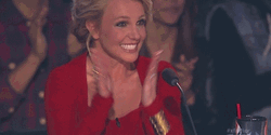 Britney Spears Proudly Congratulates Participant GIF