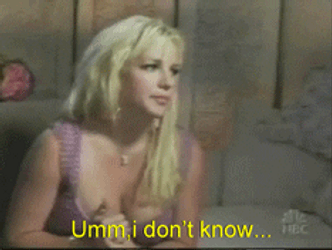 Britney Spears Shaking Head I Dont Know GIF