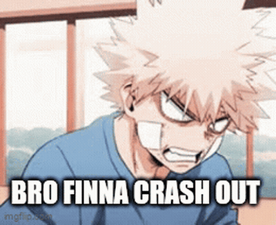 Bro Finna Crash Out Cartoon GIF
