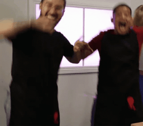 Bro Hug And Jumping Around GIF