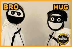 Bro Hug Wearing Mask GIF