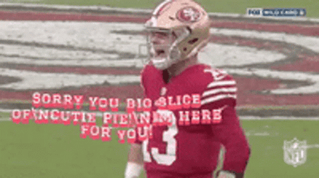 Brock Purdy Banging His Chest GIF