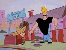 Broke Johnny Bravo Poor Cartoon Stupid People GIF