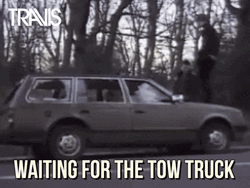 Broken Car On The Street With 2 Guy GIF