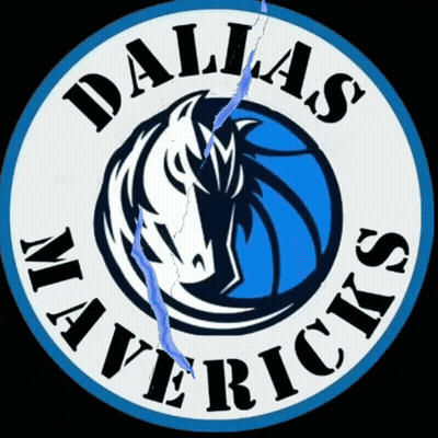 Broken Dallas Mavericks Logo With Crack GIF