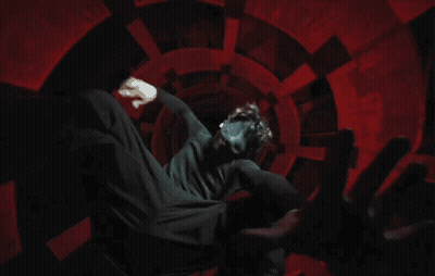 Broken Glass With Red Background And Star GIF