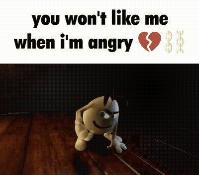 Broken Heart Cartoon Saying You Wont Like Me When Angry GIF