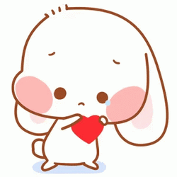 Broken Heart Of Animated Cute Bunny GIF