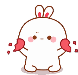 Broken Heart Of Cute Bunny Tear Apart GIF
