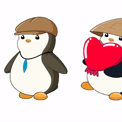 Broken Heart Of Cute Penguin Couple GIF