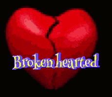 Broken Hearted Red Heart GIF