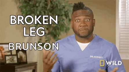Broken Leg Dr Vernard Hodges GIF