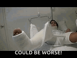 Broken Legs Of Woman Could Be Worse GIF