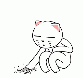 Broken Phone Of Cartoon Cat GIF