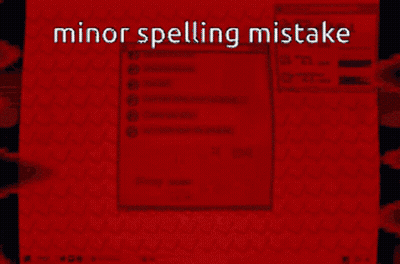 Broken Screen With Minor Spelling Mistake GIF