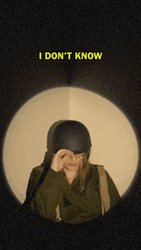 Broken Woman With Black Cap And Glasses GIF