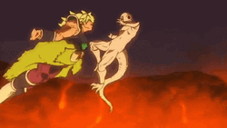 Broly Vs Frieza Air Fight GIF