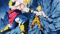Broly Vs Goku Exploding GIF