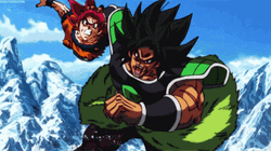 Broly Vs Goku Head On Ice GIF