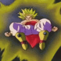Broly Vs Goku Jumping On Body GIF