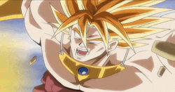 Broly Vs Goku Punch Explosion GIF