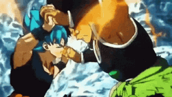 Broly Vs Goku Punching Scene GIF