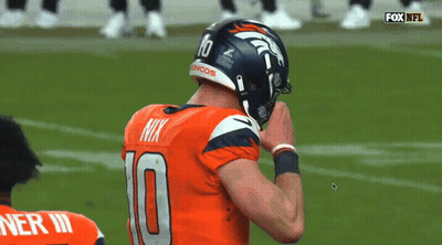 Broncos Football Player Number 10 Wearing Helmet GIF