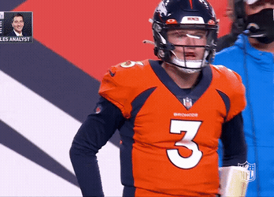 Broncos Football Player Number 3 On Field GIF