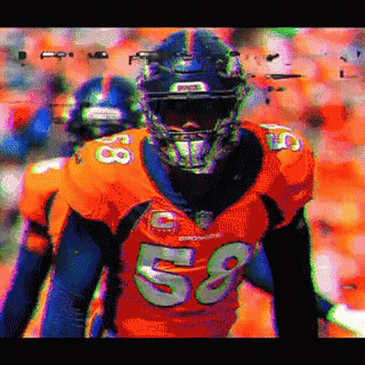 Broncos Football Player Number 58 Pixel Art GIF