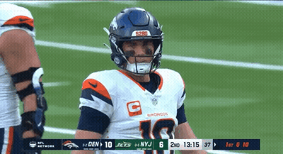 Broncos Football Player With Helmet Number 10 GIF