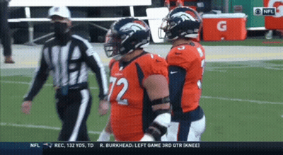 Broncos Football Players On Field GIF