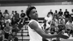 Bronny James Black And White Handshake GIF