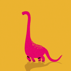 Brontosaurus Dinosaur Happy Hop GIF